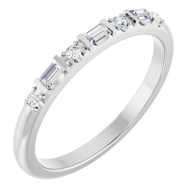 14K 1/10 CTW Natural Diamond &amp; Gemstone Stackable Ring