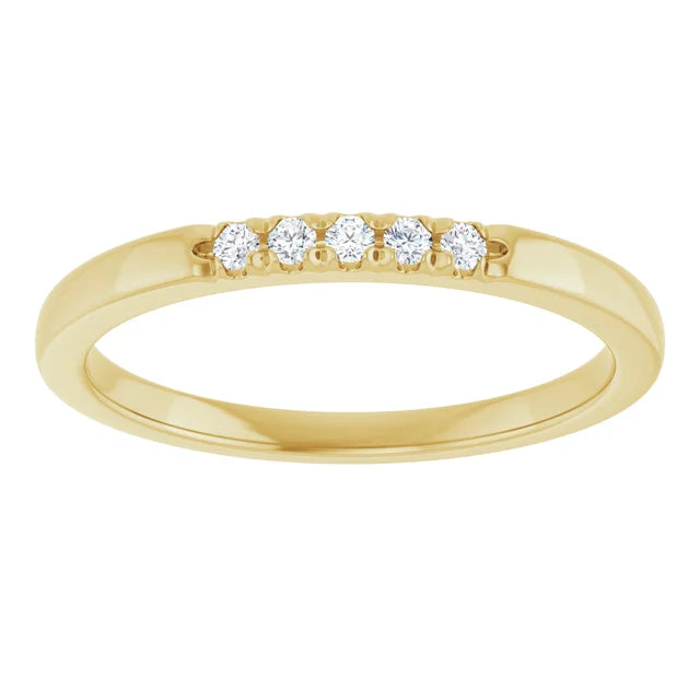 14K 1/10 CTW Natural Diamond Classic Anniversary Band