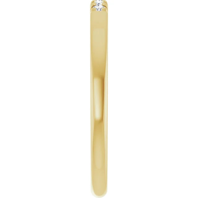 14K 1/10 CTW Natural Diamond Classic Anniversary Band