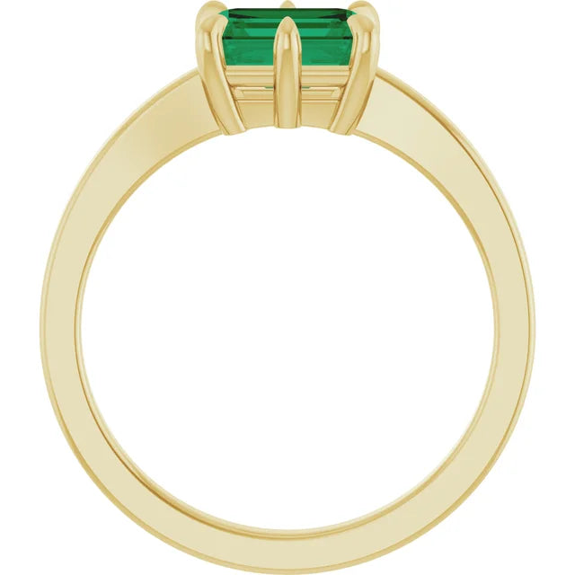 14K 6-Prong Solitaire Gemstone Ring