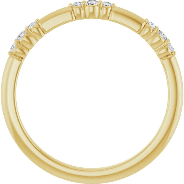 14K Diamond Lace Stack Ring