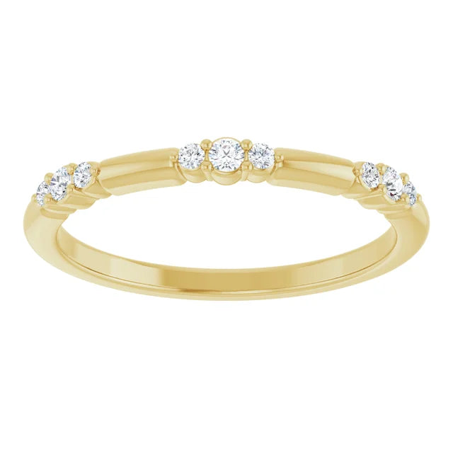 14K Diamond Lace Stack Ring