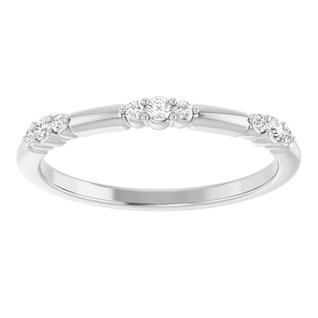 14K Diamond Lace Stack Ring