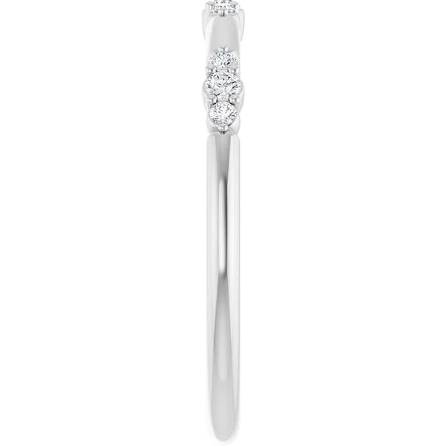 14K Diamond Lace Stack Ring