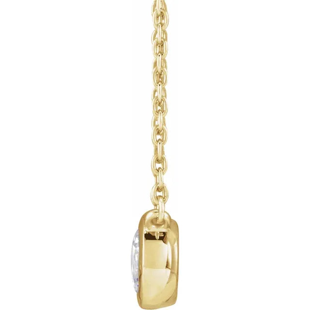 14K Lab Grown Diamond Bezel-Set Necklace