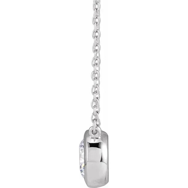 14K Lab Grown Diamond Bezel-Set Necklace