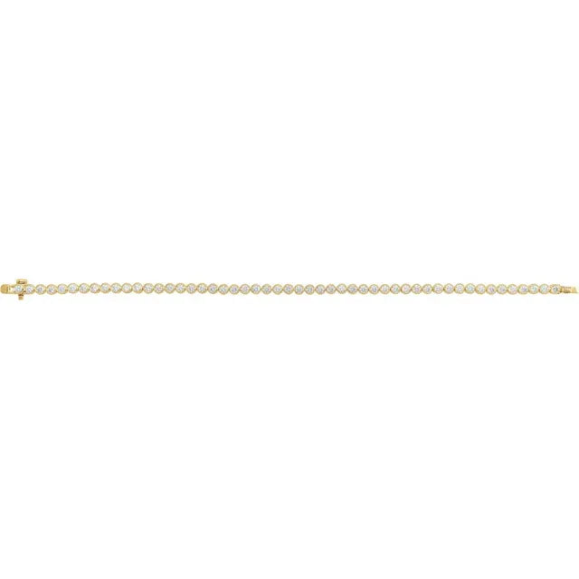 14K Lab Grown Diamond Bezel Line Bracelet