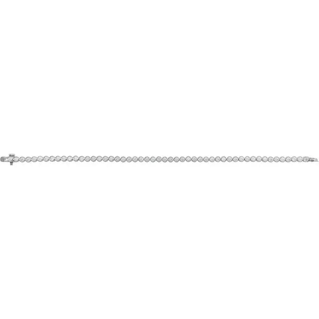 14K Lab Grown Diamond Bezel Line Bracelet
