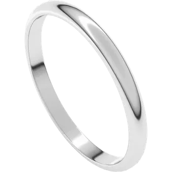 14K Half Round Lightweight Band