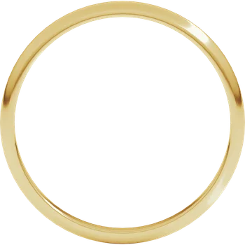 14K Half Round Lightweight Band