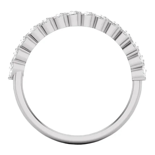 14K Marquise Diamond Double Row Band