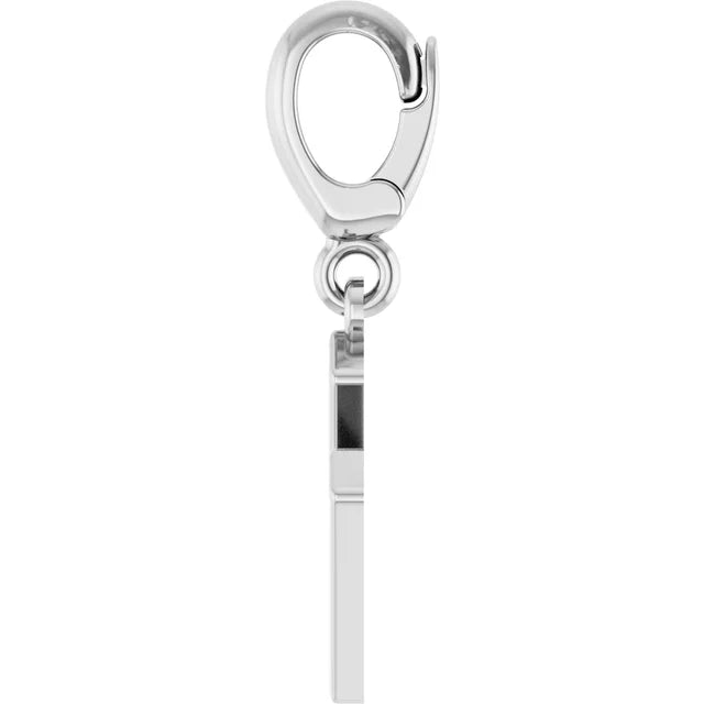 14K Polished Initial Charm
