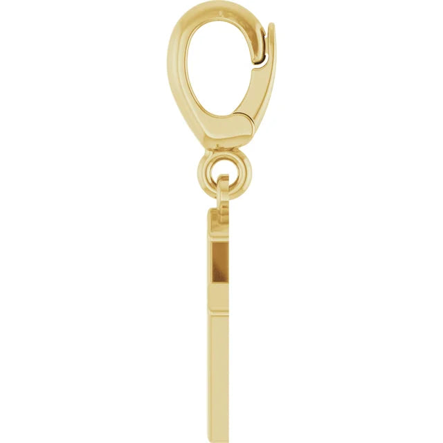 14K Polished Initial Charm