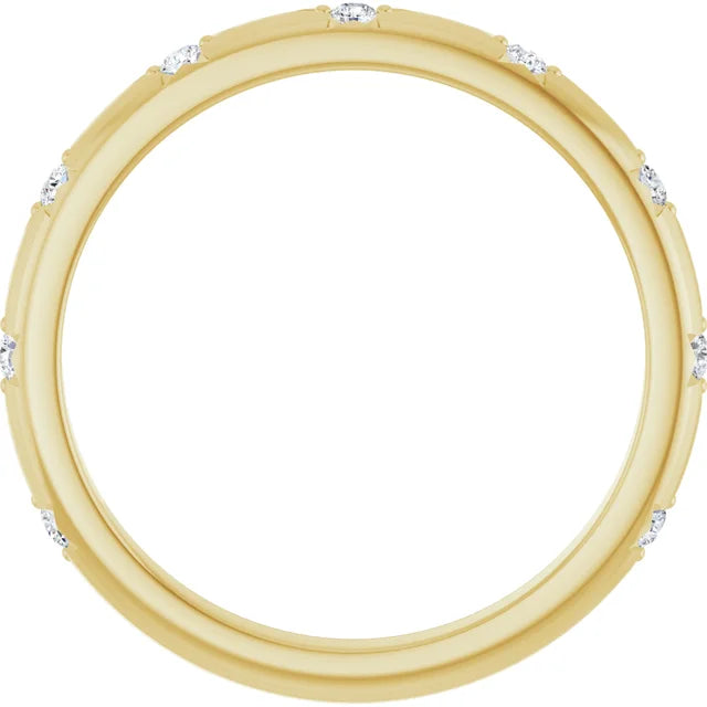 14K Round Diamond Celestial Anniversary Band