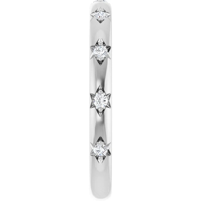 14K Round Diamond Celestial Anniversary Band