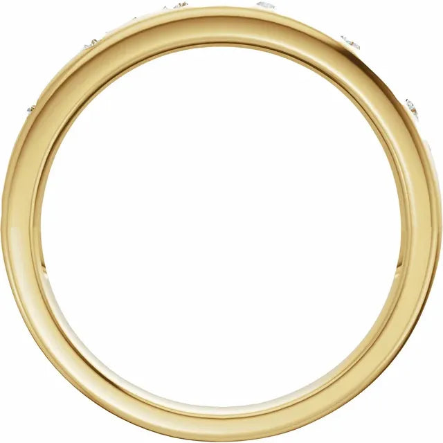 14K Round Diamond Scattered Anniversary Band