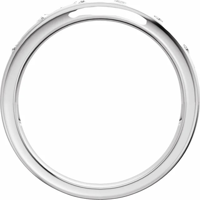 14K Round Diamond Scattered Anniversary Band