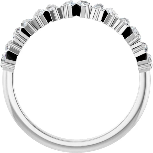 14K Scattered Baguette Diamond Ring
