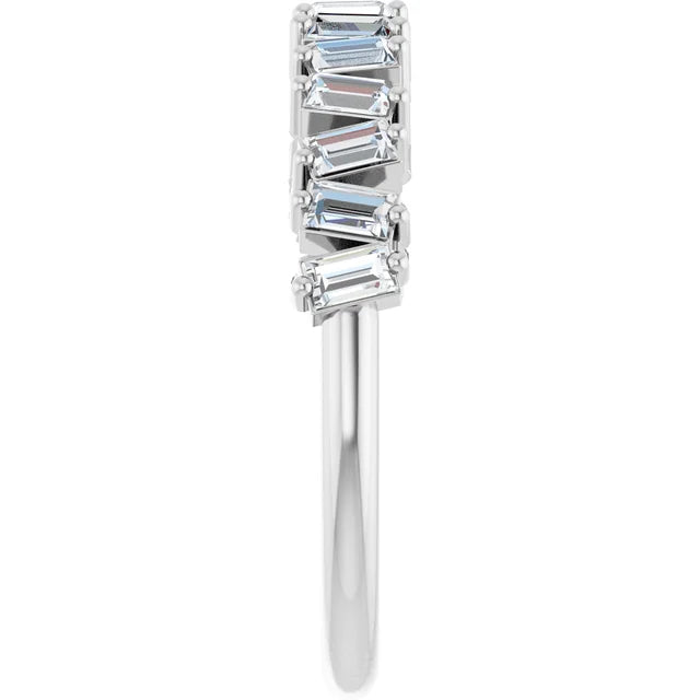 14K Scattered Baguette Diamond Ring
