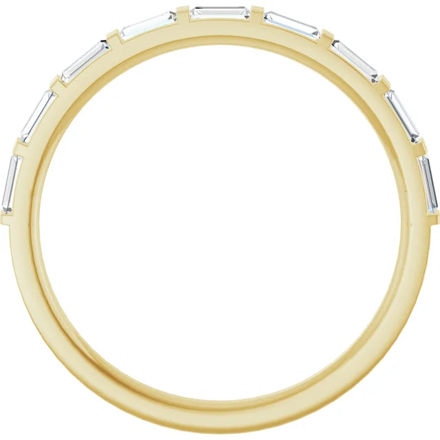 14K Straight Baguette Diamond Anniversary Band