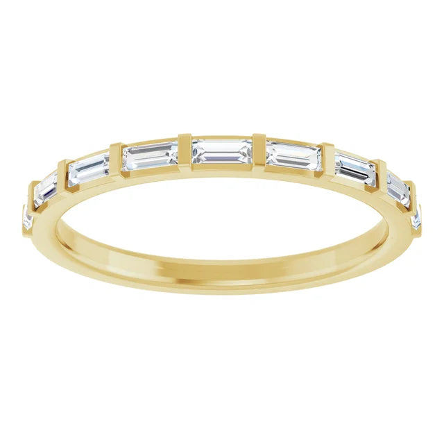 14K Straight Baguette Diamond Anniversary Band