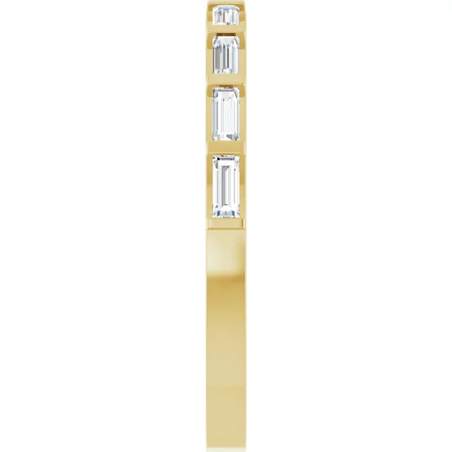 14K Straight Baguette Diamond Anniversary Band