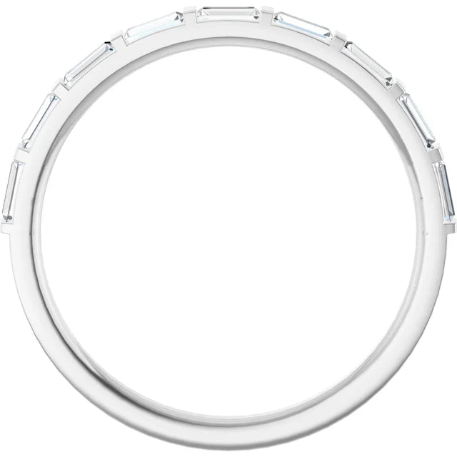 14K Straight Baguette Diamond Anniversary Band