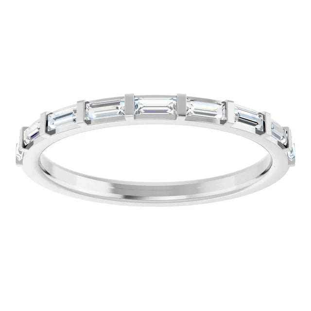 14K Straight Baguette Diamond Anniversary Band