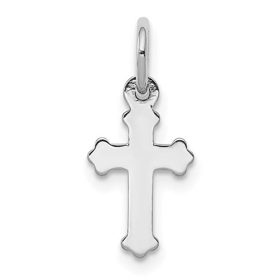 14KW Mini Polished Cross Charm
