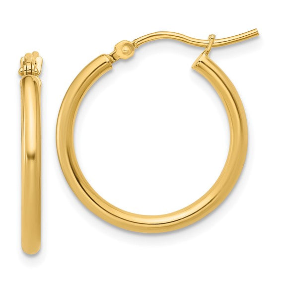 14KY 2mm Round Tube Hoops