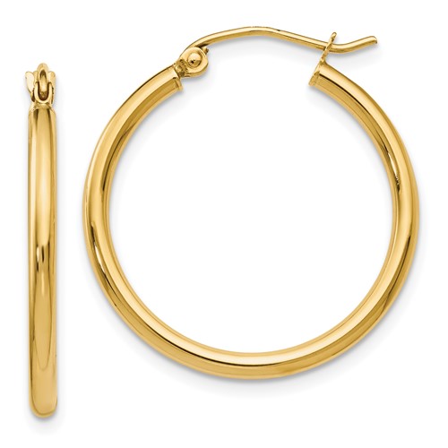 14KY 2mm Round Tube Hoops