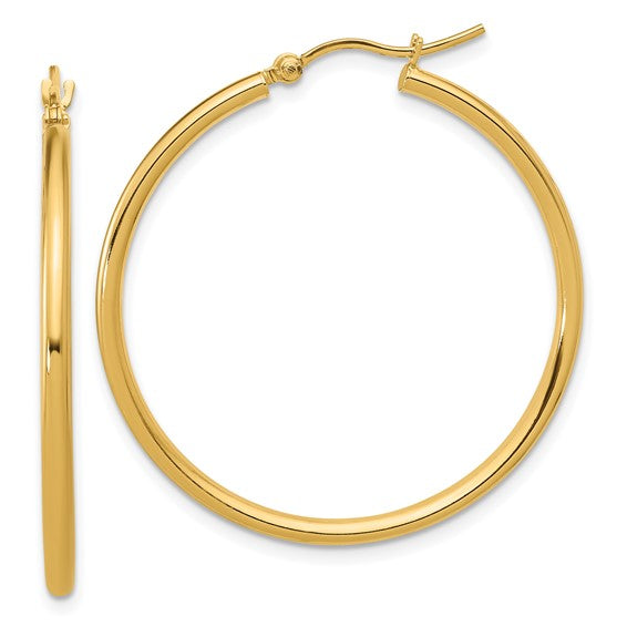 14KY 2mm Round Tube Hoops