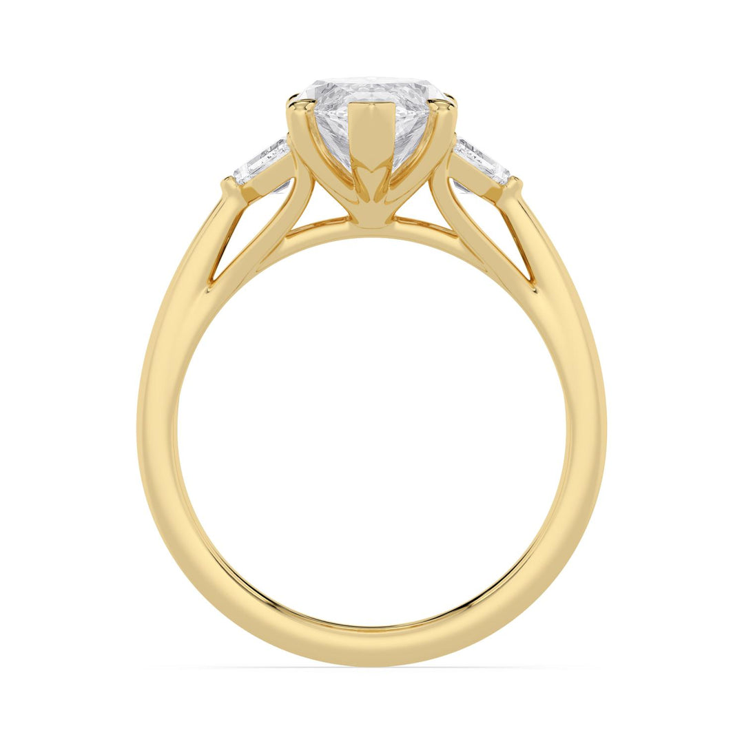 14KY Lab Grown Marquise Diamond Engagement Ring