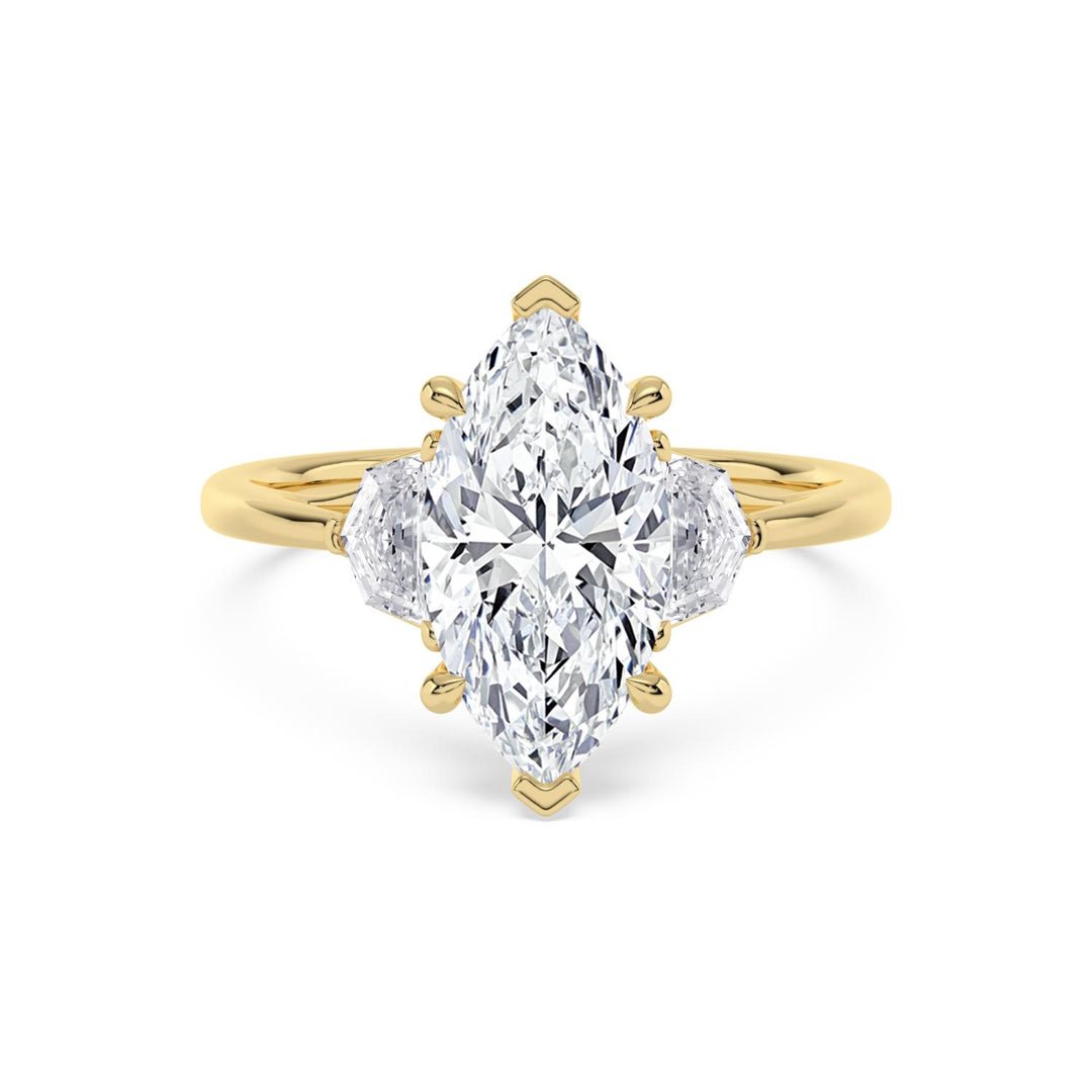 14KY Lab Grown Marquise Diamond Engagement Ring