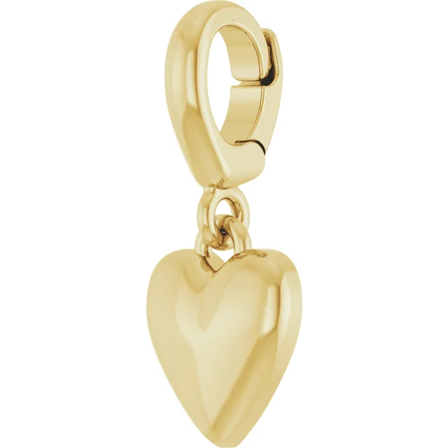 14KY Puffed Heart Charm