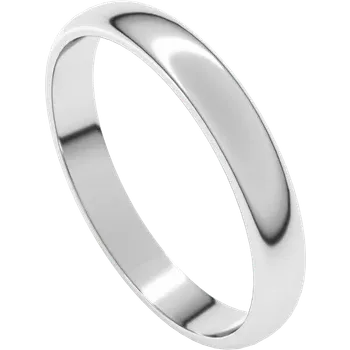 14K Half Round Lightweight Band