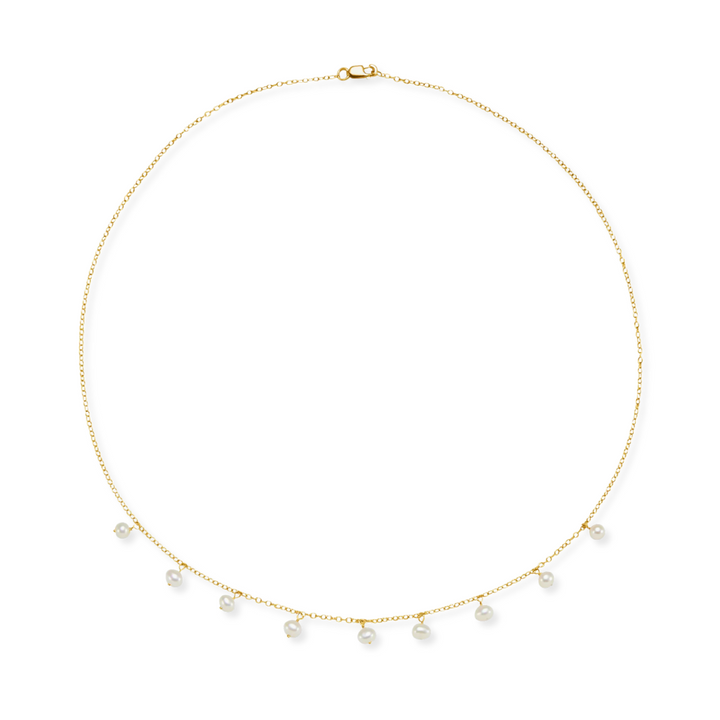 14K Cultured Freshwater Pearl Dangle Necklace