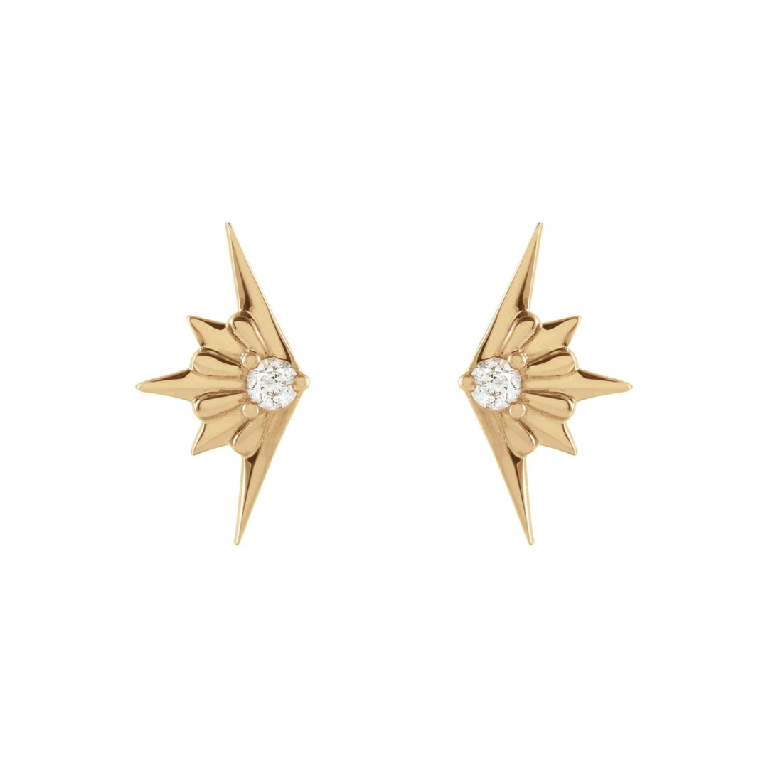 14K Diamond Starburst Stud-Embark Fine Jewelry
