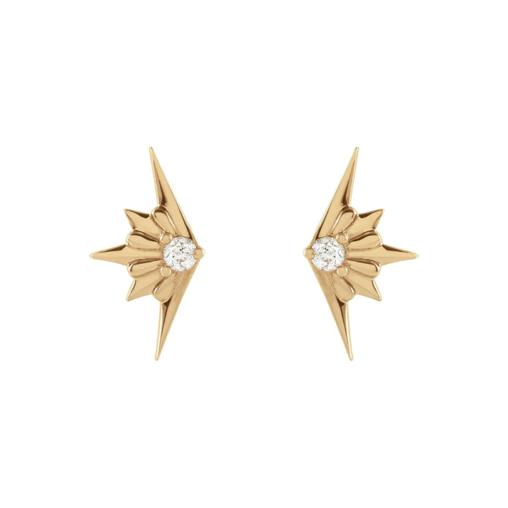 14K Diamond Starburst Stud-Embark Fine Jewelry