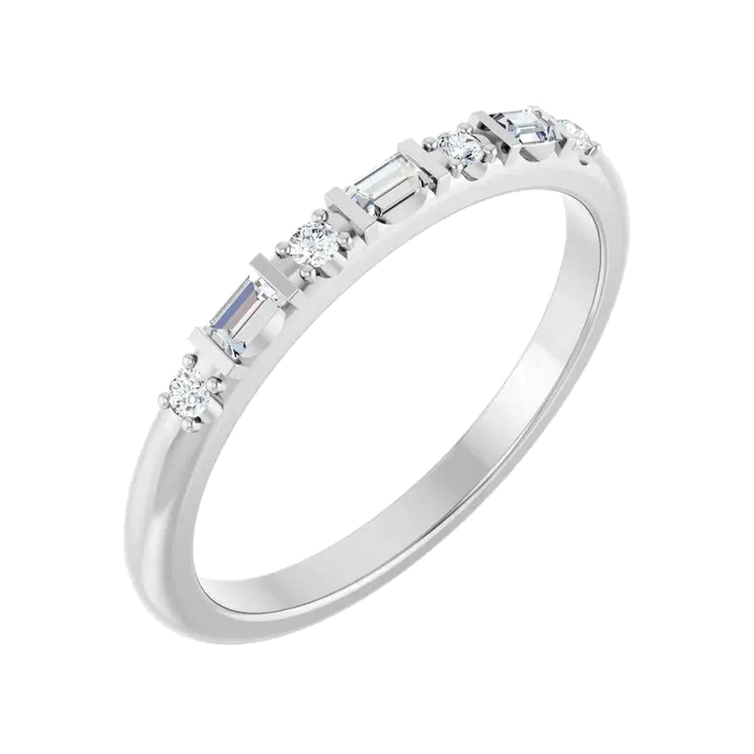 14K 1/10 CTW Natural Diamond &amp; Gemstone Stackable Ring