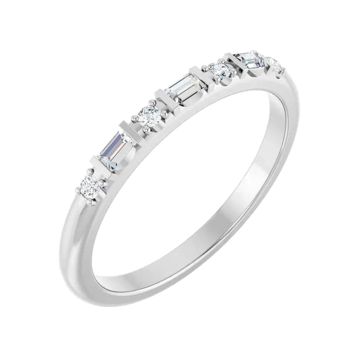 14K 1/10 CTW Natural Diamond &amp; Gemstone Stackable Ring