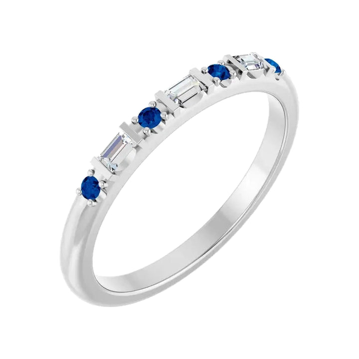 14K 1/10 CTW Natural Diamond &amp; Gemstone Stackable Ring