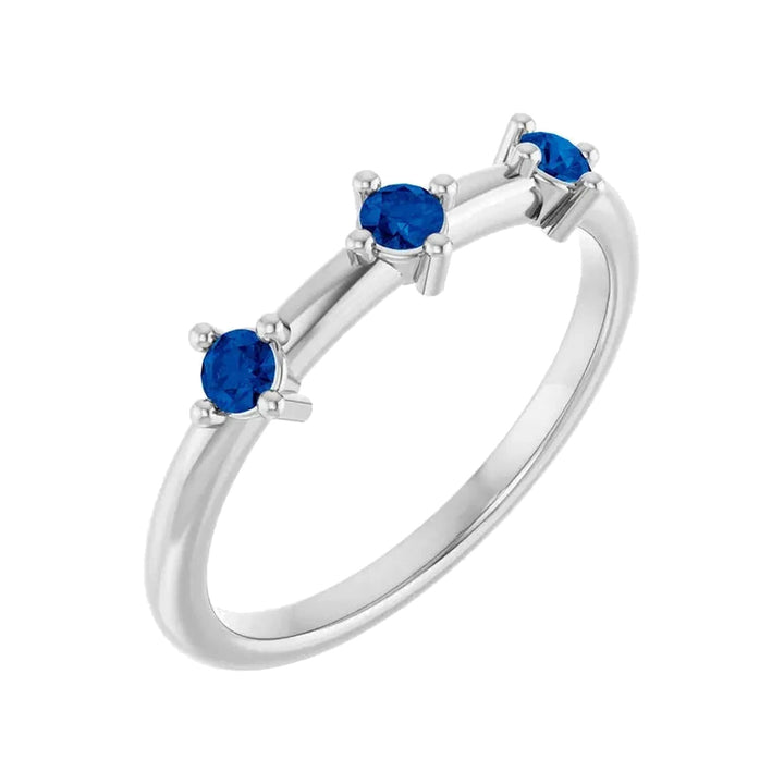 14K 1/5 CTW Three Stone Stackable Ring