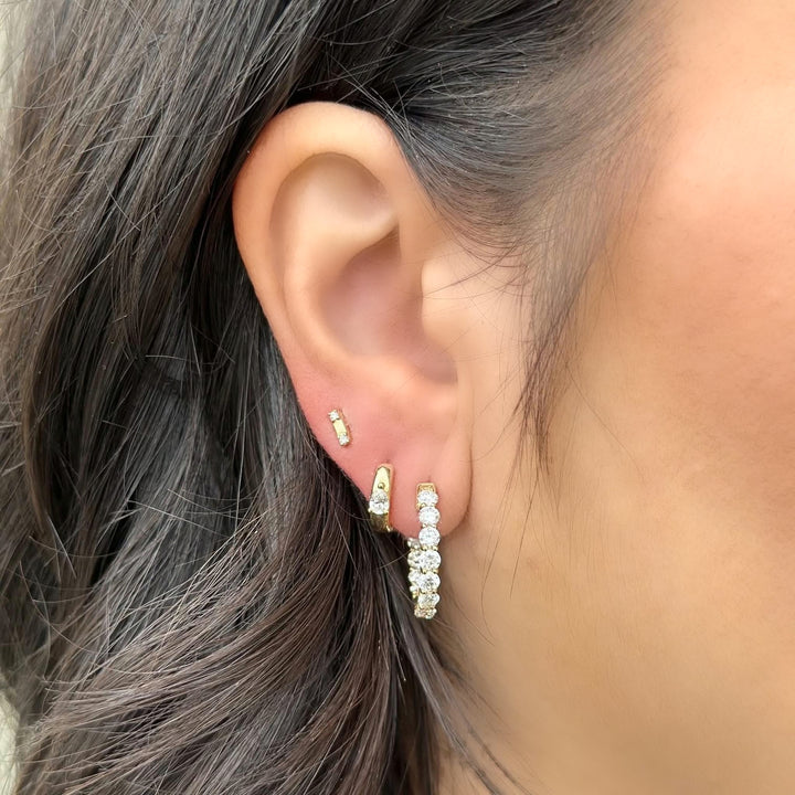 14K 2 1/5 CTW Diamond Inside-Outside Hoops-Embark Fine Jewelry
