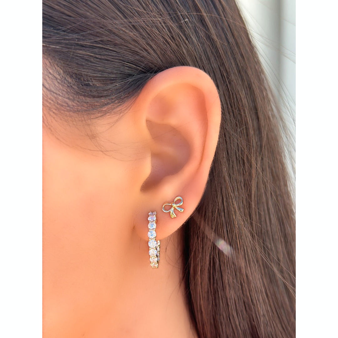 14K 2 1/5 CTW Diamond Inside-Outside Hoops-Embark Fine Jewelry