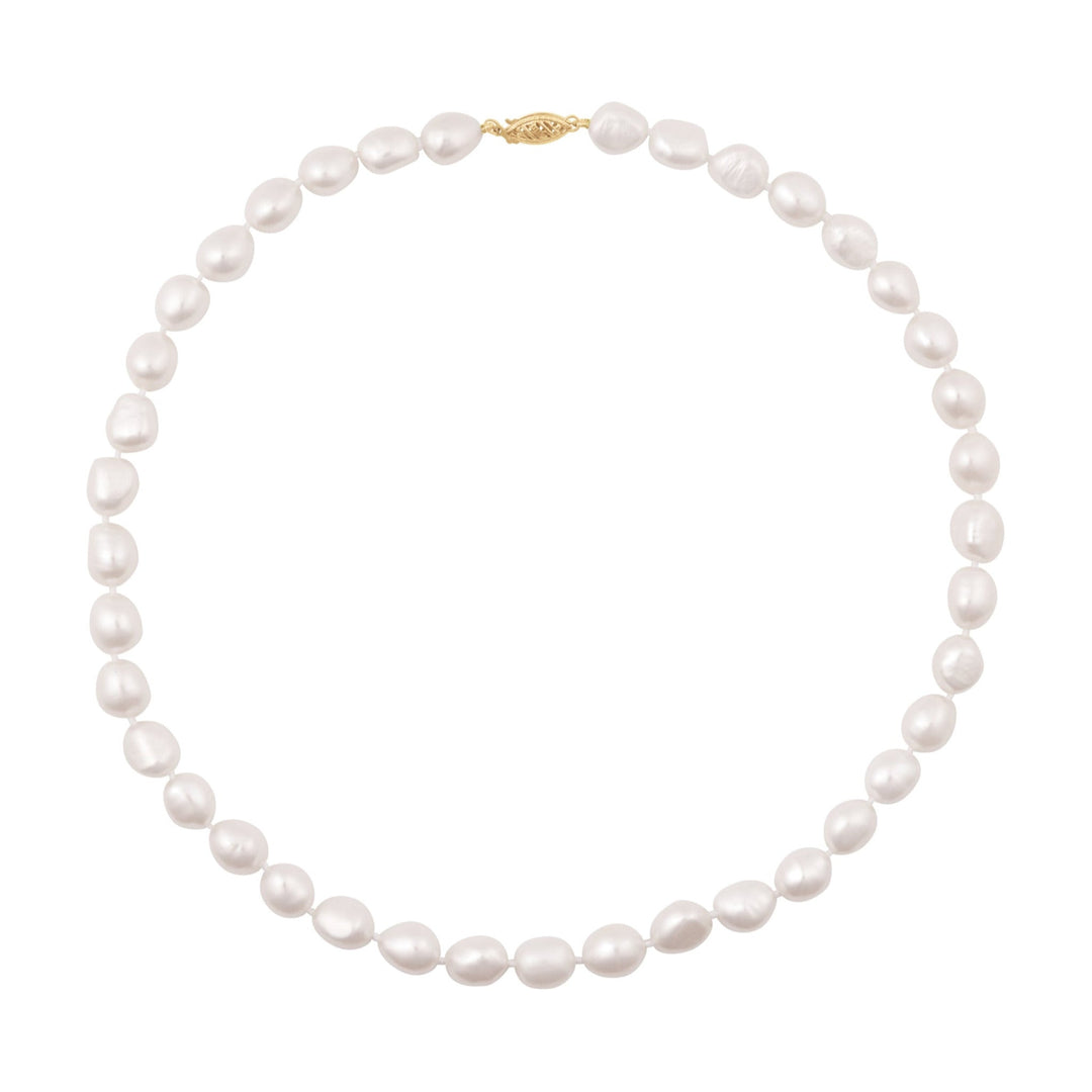 14K 8-9mm Baroque White Freshwater Pearl Necklace-Embark Fine Jewelry