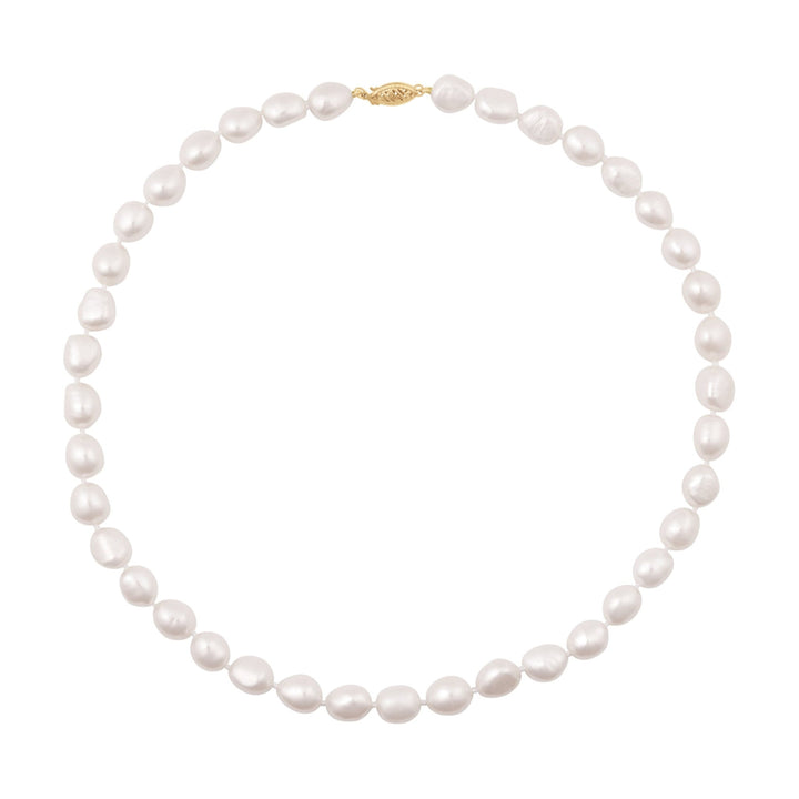 14K 8-9mm Baroque White Freshwater Pearl Necklace-Embark Fine Jewelry