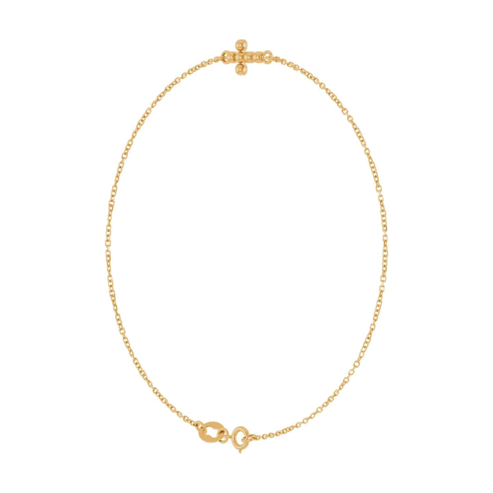 14K Beaded Cross Bracelet-Embark Fine Jewelry