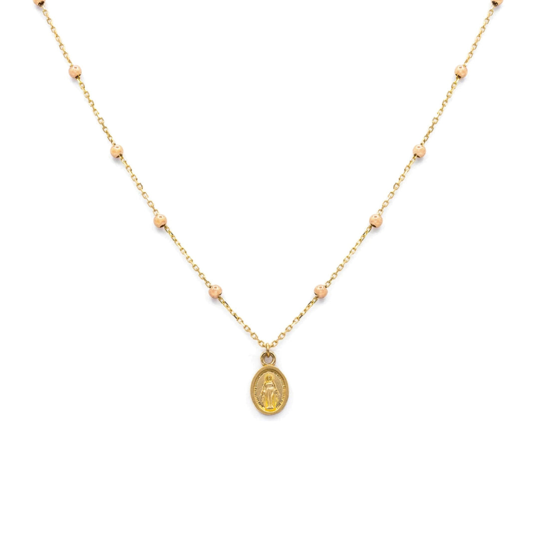 14K Beaded Miraculous Necklace-Embark Fine Jewelry