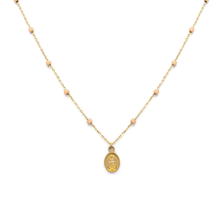 14K Beaded Miraculous Necklace-Embark Fine Jewelry